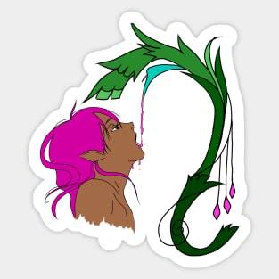 Copy of Elf drinking from a flower Sticker